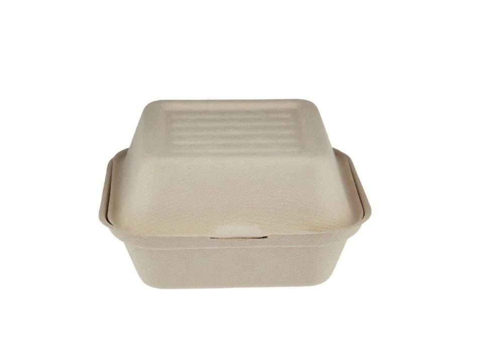 Bio Degradable Hinged Burger Box - 150*150*49mm (500 pcs)